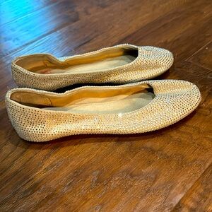 Gorgeous silver ballet flats